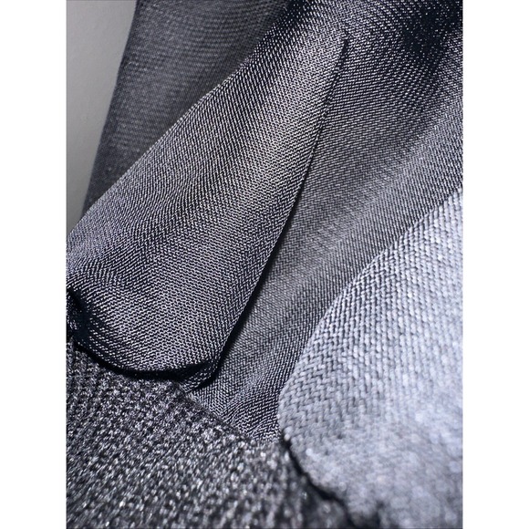 Carmen Marc‎ Valvo Size M Black Square Neck Chiffon Long Sleeve - Picture 11 of 12